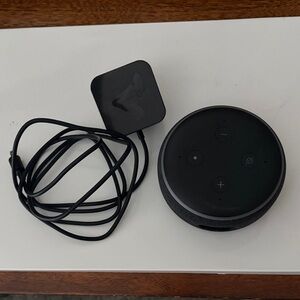 Amazon Black Echo Dot with Power Adapter